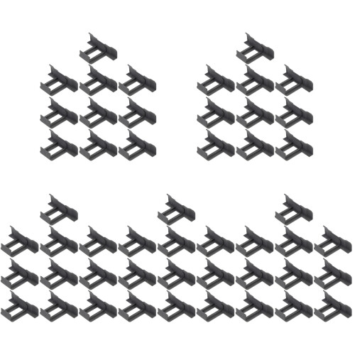 50Pcs Black Solar Panel Water Drain Clips Easy Install Drainage Clamps