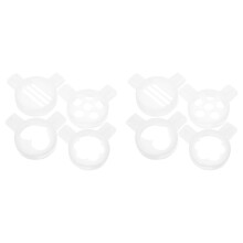 8Pcs White Plastic Ice Cream Shaping Nozzles Cake Decorating Tips
