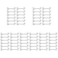 100Sets Silver Furniture Dowels Cam Lock Fittings Kit for Door Panels
