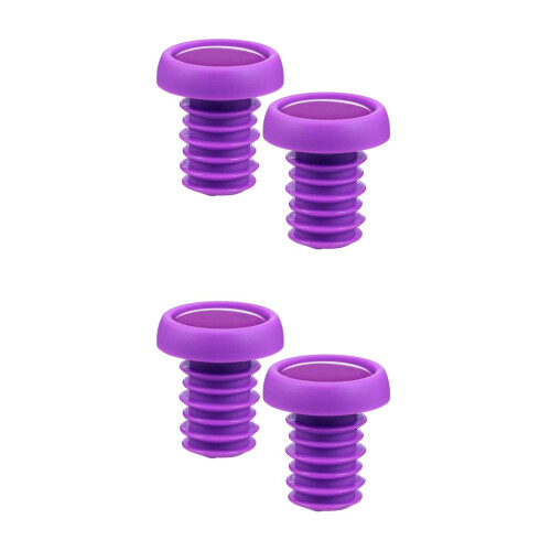 2Paires Bouchons Violet Pour Guidon Légers Solides