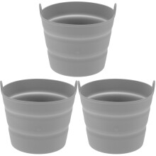 3Pcs Flexible Silicone Bbq Buckets Foldable Grill Accessory Oil Liners