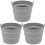 3Pcs Flexible Silicone Bbq Buckets Foldable Grill Accessory Oil Liners 1