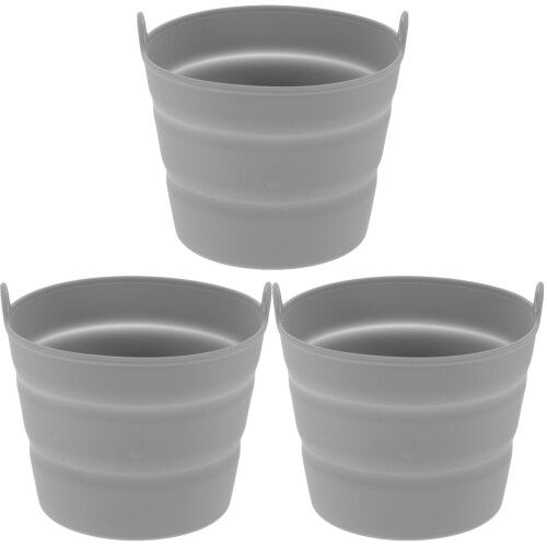 3Pcs Flexible Silicone Bbq Buckets Foldable Grill Accessory Oil Liners