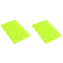 144Pcs Green Spoke Covers Dirt Bike Motorcycle Rim Decoration Durable