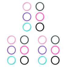 18Pcs Silicone Rings Assorted Colors Durable Sports Wedding Bands