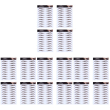 16Pcs Brown Water Transfer Eyebrow Stickers 6D Hair-Like Fake Eyebrows