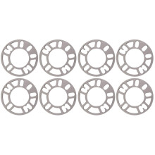 8Pcs Silver Wheel Spacer Shims for Car Wheels 4&5 Stud Universal Use