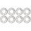 8Pcs Silver Wheel Spacer Shims for Car Wheels 4&5 Stud Universal Use 1