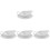 4Pcs Ceramic Gravy Sauce Boats White Serving Pitchers with Handle 1
