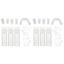 2Sets Hair Oil Applicator White Plastic Hair Dyeing Accessory Kit