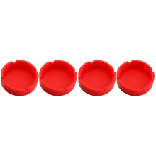 4Pcs Red Silicone Beverage Pad Lightweight Holder