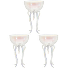3Pcs Unique Jellyfish Glass Wine Cups Versatile Party Cocktail Goblets