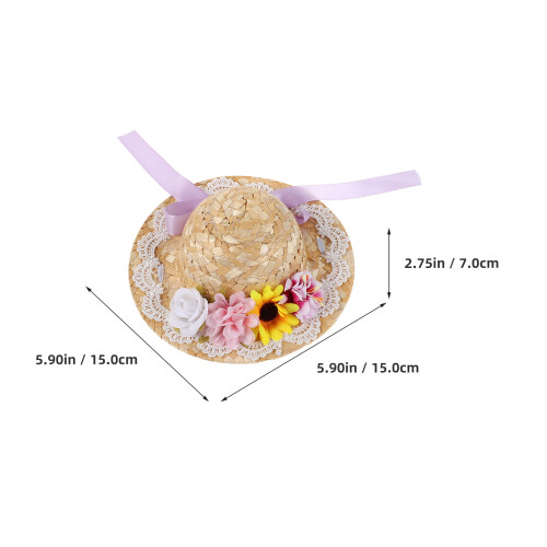Tiny Straw Hat For Crafting And Special Occasion Decorative Use 2