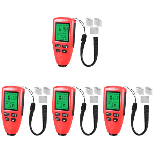 4 Pack Thickness Tester Coating Gauge Automotive Paint Digital