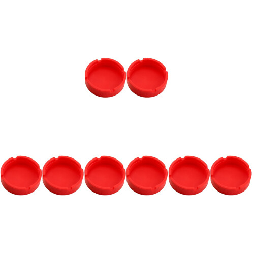8Pcs Non-Slip Silicone Beer Coaster Pad Red Protective Mat