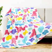 Hot Pink Cow Print Flannel Fleece Throw Blanket 60x80 Inch