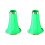 2Pcs Plastic Clarinet Bell Green for Clarinet Replacement Use 1
