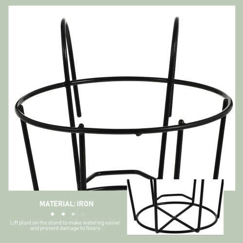 Large Railing Planter Holder Black 2set 2