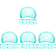 400Pcs Disposable Shower Caps Non-Woven Mesh Green Hair Nets for Home