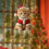 Orange Cat Ornament Acrylic 2D Christmas Tree Decor 1