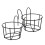 Large Railing Planter Holder Black 2set 6