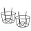 Large Railing Planter Holder Black 2set 7