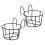 Large Railing Planter Holder Black 2set 10