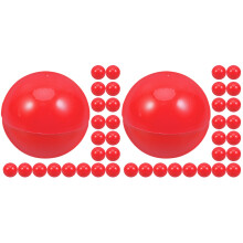 50Pcs Hollow Red PVC Balls for Raffle Drawings and Decorations