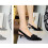 Women's Leather Flower-Embellished Cutout Square Toe Strap Flats 1