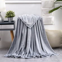 Solid Color Flannel Throw Blanket 59x39in, Soft Fleece, Velvet Feel, All-Season, Easy Care, for Sofa/Couch/Bed/Home/Office/Travel