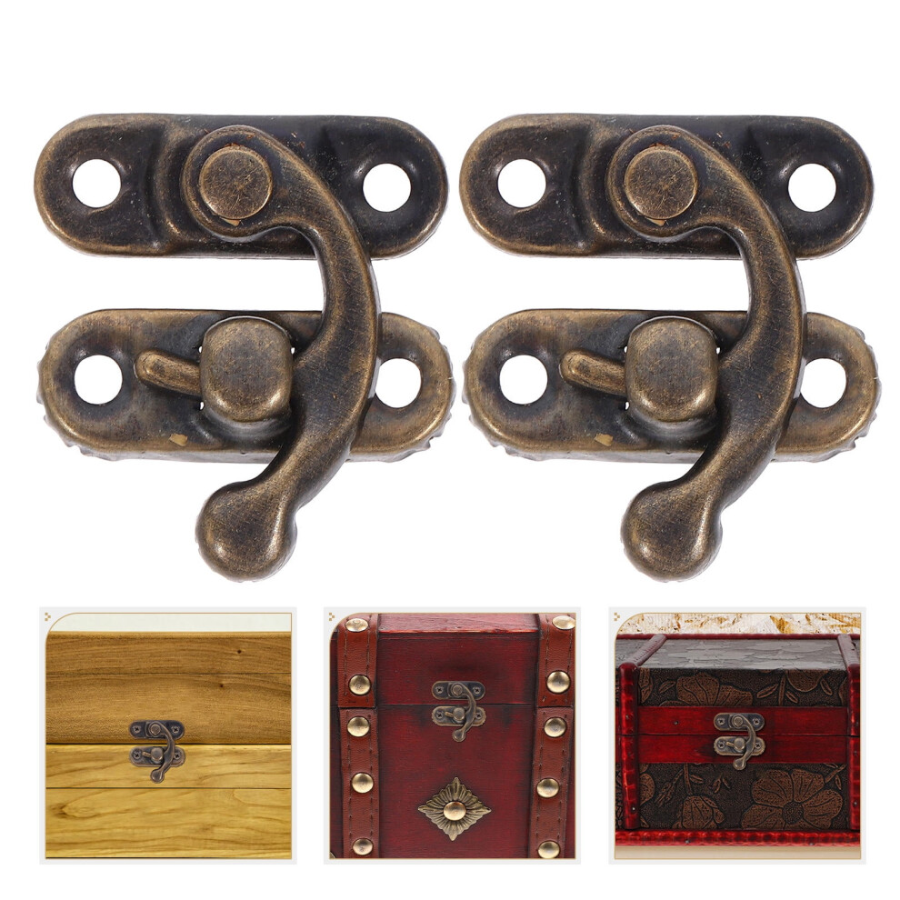 Cabinet Latch Antique Iron Bronze 20Pcs For Wooden Box Case Drawer Hardware 1.02X0.90x0.24in 9482726246961