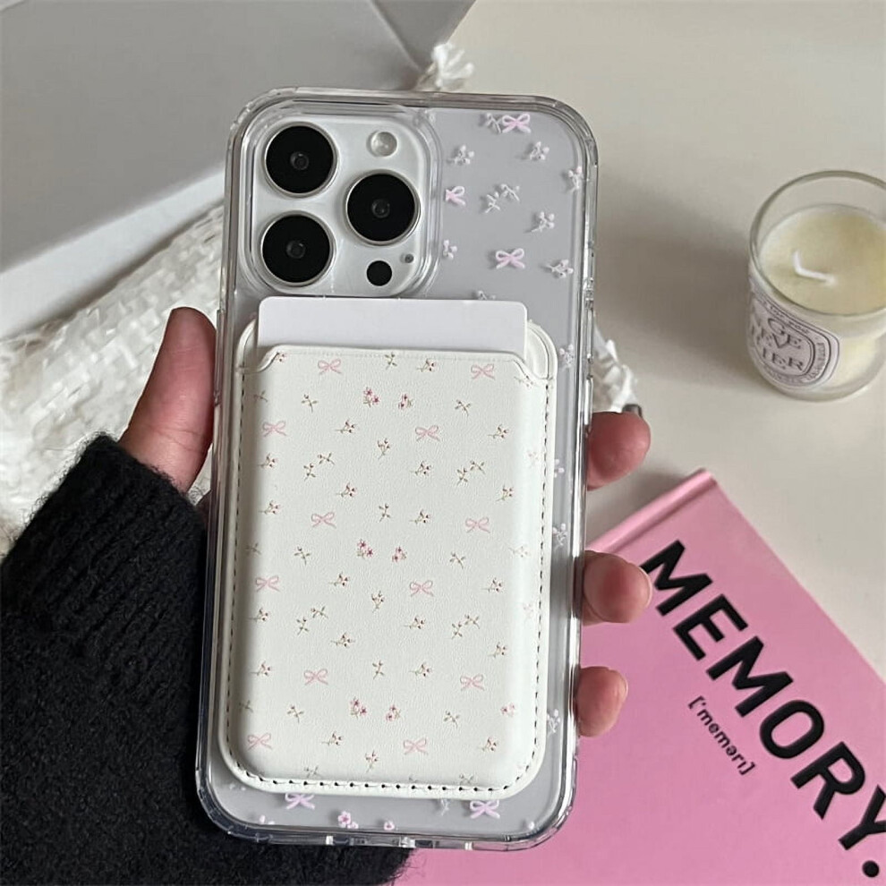 Korean Bowknot Floral Clear Phone Case For Iphone 15Â11 937196997022