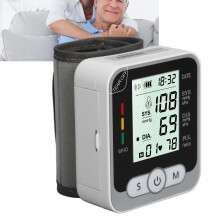 Moniteur automatique de pression artérielle au poignet, numérique, avec un seul bouton, étui compact