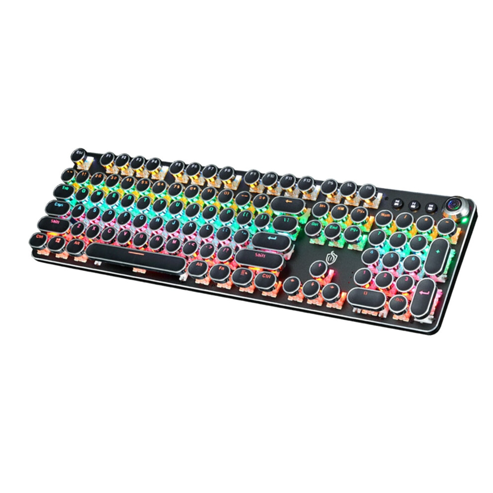 Talet Keyboards Mechanical Steampunk Typewriter Rgb Keyboard Cool Black/Light/Green 9482726250289