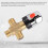 Messing-Thermostat-Duschmischer, 115x62mm, Chrom 6