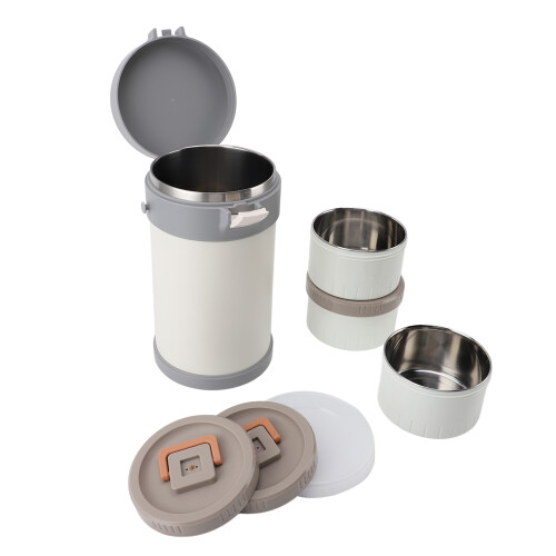 2,3L Isolierter Lunchbehälter 304 Edelstahl Weiß