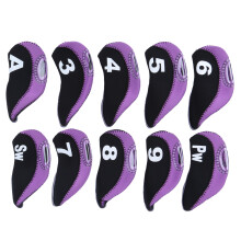 Easy in and out Golf Iron Headcovers, Neoprene Cover with Transparent Window and Numbered Marking, Golf Iron Covers Set Designed to Prevent Scratches