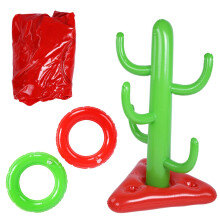 Pool Party Pal, Inflatable Cactus With Colorful Rings, Durable Non-Toxic PVC, Fun Educational Games For Kids, Easy Inflate & Deflate, Suitable