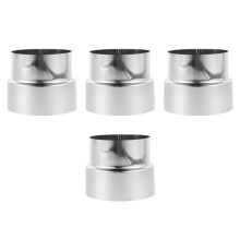 4Pcs Home Use Grey Exhaust Adapter Connector Stainless Steel Tight Fit