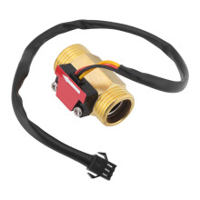 Flow Sensor Switch for Water Heaters, Durable Copper G1/2Thread Liquid Flow Meter1-25L/min, High Temperature Resistance Safety Ensured Device for
