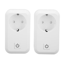 Tomadas inteligentes compactas para casa, controle por voz para Amazon Alexa, programação automática para uma vida inteligente, 2 unidades,