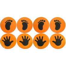 4Pairs Orange Football Training Spot Markers PVC Soccer Floor Pads