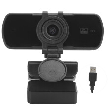 Full Hd Webcam, 2k Resolution With Noise Reduction Microphone, Protection Cover For Added Security, Flexible Tilt Rotation, And Plug And Play