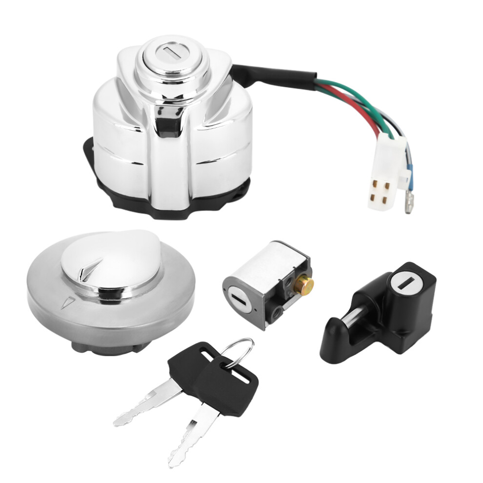 3Position Switch For Scooter Ignition, Key Set Replacement Fuel Gas Cap With Helmet Seat Lock High-Quality Very Durable Aftermarket Part Featuring 9083649791905