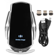Versatile Wireless Car Charger, Automatic Clamp Arms For Quick Access, 360-Degree Ball Joint Pivot For Optimal Viewing, Convenience & Ease Of Use,