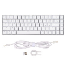 Mechanical Switches Wireless Mechanical Gaming Keyboard, Bluetooth Connection for Windows Laptop PC Mac Gamer Typist-White, Ergonomic Design &