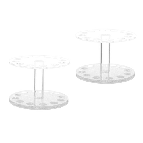2Pcs Clear Nail Brush Tool Holder Practical Stand for Nail Pen Storage