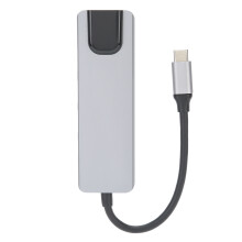 Efficient Multiport Adapter, Aluminium Alloy USB C Hub with4K HD Output & Fast PD Charging, for Seamless Connectivity and Portable Travel (5in1)