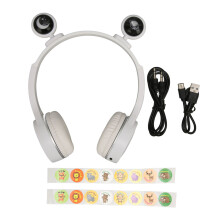 Cat Ear Headphones for Kids & Adults, Cute Eyes Design with Foldable and Adjustable Headband for Safe Listening (1PCS)