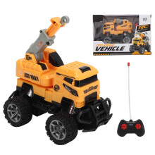 Realistic Construction Playset, Friction Powered Cars with Remote Control Construction Vehicles for Indoor and Outdoor Adventures, Birthday Party
